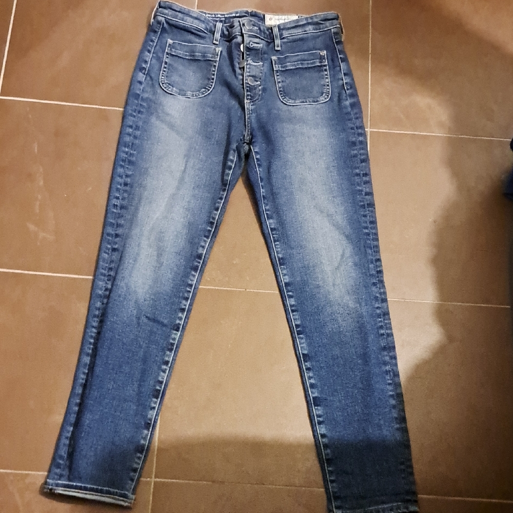 Anthropologie Women's Skinny Jeans in Medium Blue Wash